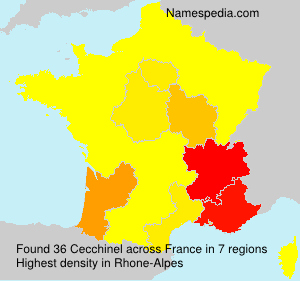 Surname Cecchinel in France Surname Cecchinel in France