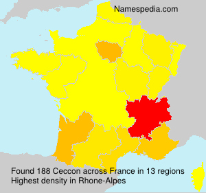 Surname Ceccon in France Surname Ceccon in France