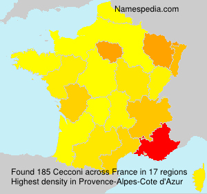 Surname Cecconi in France Surname Cecconi in France