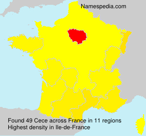 Surname Cece in France Surname Cece in France