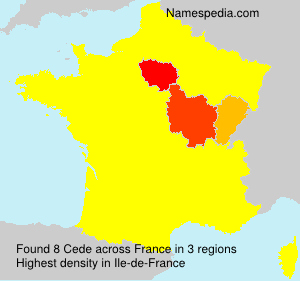 Surname Cede in France Surname Cede in France