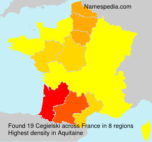 Surname Cegielski in France Surname Cegielski in France