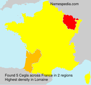Familiennamen Cegla - France