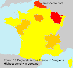 Familiennamen Ceglarek - France