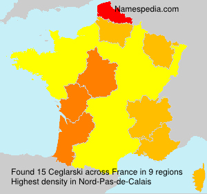 Surname Ceglarski in France Surname Ceglarski in France