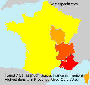 Surname Cenazandotti in France Surname Cenazandotti in France