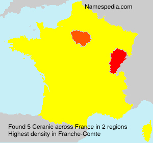 Surname Ceranic in France Surname Ceranic in France