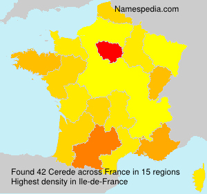 Surname Cerede in France Surname Cerede in France