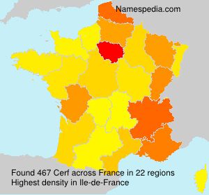 Surname Cerf in France Surname Cerf in France