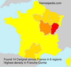 Surname Cerignat in France Surname Cerignat in France
