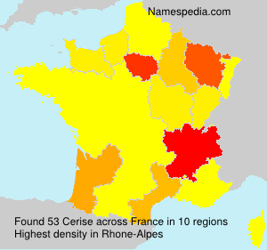 Surname Cerise in France Surname Cerise in France