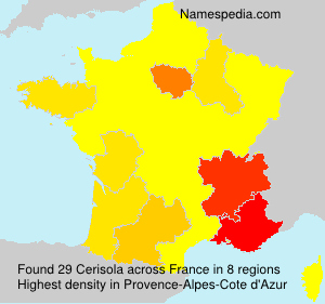 Surname Cerisola in France Surname Cerisola in France