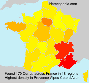 Surname Cerruti in France Surname Cerruti in France