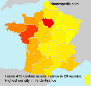 Surname Certain in France Surname Certain in France