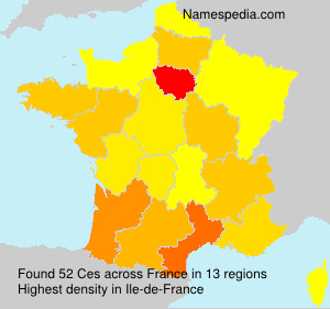 Surname Ces in France Surname Ces in France