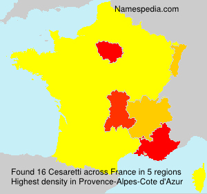 Surname Cesaretti in France Surname Cesaretti in France