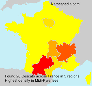 Surname Cescato in France Surname Cescato in France