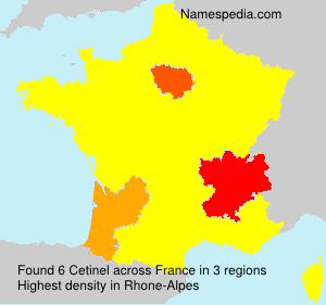 Surname Cetinel in France Surname Cetinel in France