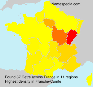 Surname Cetre in France