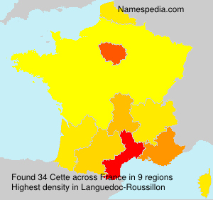Surname Cette in France Surname Cette in France