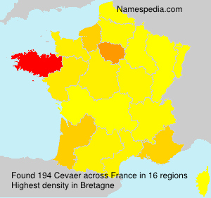 Surname Cevaer in France Surname Cevaer in France