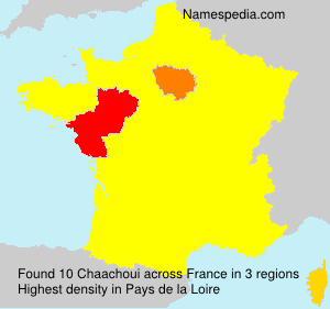 Surname Chaachoui in France Surname Chaachoui in France