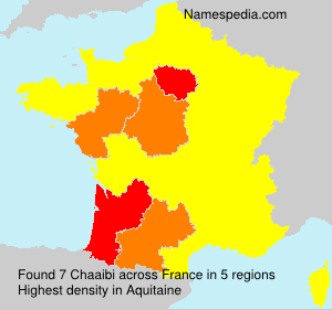 Surname Chaaibi in France Surname Chaaibi in France