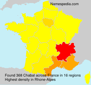 Surname Chabal in France Surname Chabal in France