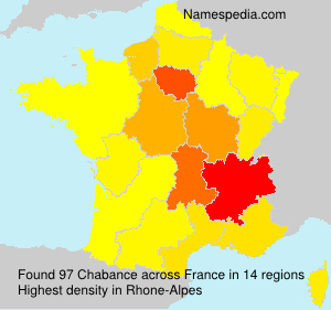 Surname Chabance in France Surname Chabance in France