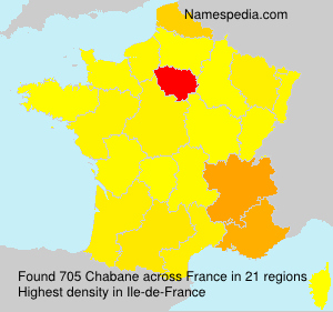 Surname Chabane in France Surname Chabane in France