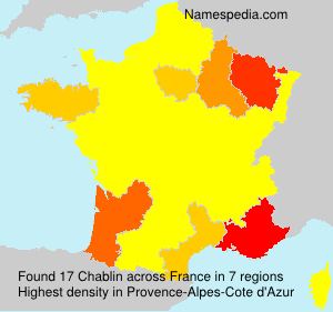 Surname Chablin in France Surname Chablin in France