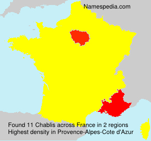 Surname Chablis in France Surname Chablis in France