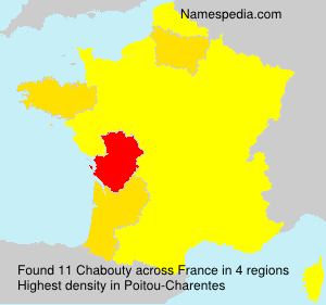 Surname Chabouty in France Surname Chabouty in France