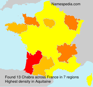 Surname Chabra in France Surname Chabra in France