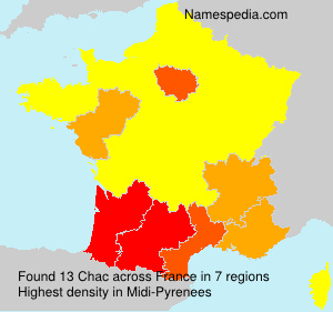 Surname Chac in France Surname Chac in France