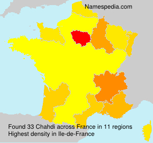 Surname Chahdi in France Surname Chahdi in France