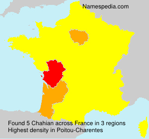Surname Chahian in France Surname Chahian in France