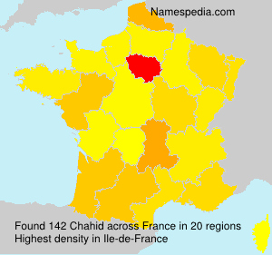 Surname Chahid in France Surname Chahid in France
