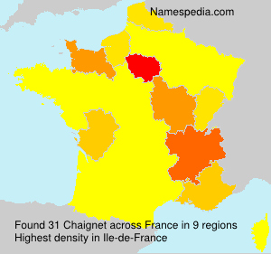 Surname Chaignet in France Surname Chaignet in France
