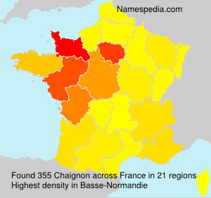 Surname Chaignon in France Surname Chaignon in France