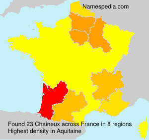 Surname Chaineux in France Surname Chaineux in France