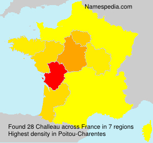 Surname Challeau in France