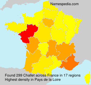 Surname Challet in France Surname Challet in France