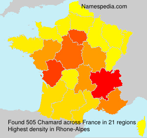 Surname Chamard in France Surname Chamard in France