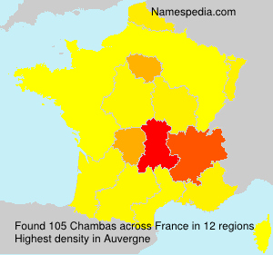 Surname Chambas in France Surname Chambas in France