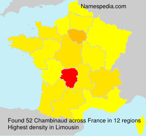 Surname Chambinaud in France Surname Chambinaud in France