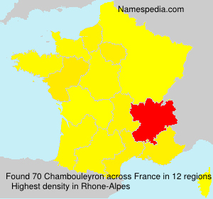 Surname Chambouleyron in France Surname Chambouleyron in France