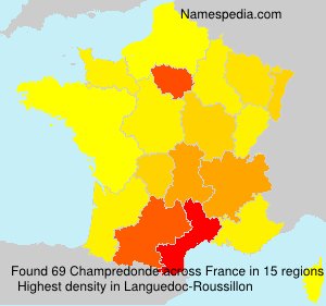 Surname Champredonde in France Surname Champredonde in France