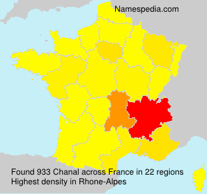 Surname Chanal in France Surname Chanal in France
