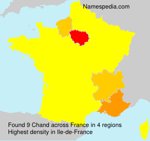 Surname Chand in France Surname Chand in France